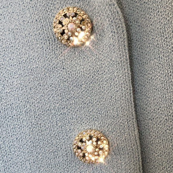 NWT - ST JOHN EVENING Crystal Embelished Knit Jacket & Ivory Skirt Size 16 - Picture 8 of 11